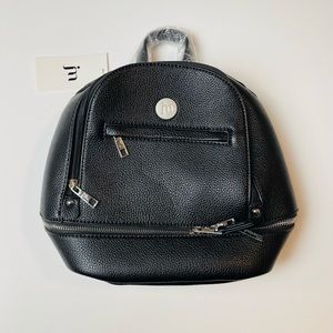 Jessica Moore Women's Beautiful Classic Black Mini Backpack with Bag